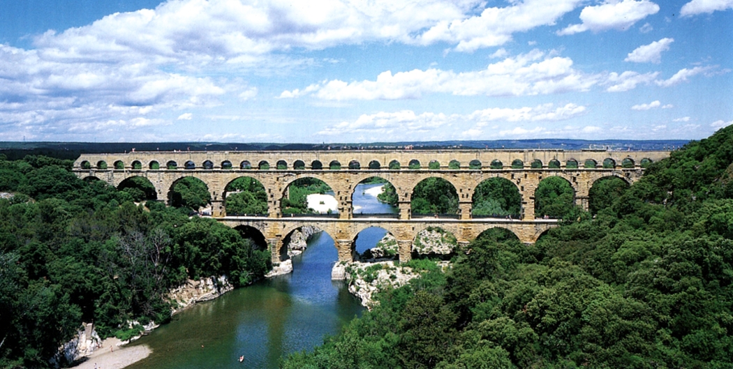 SIU Ancient Practices - Roman aqueduct over the Gard River in southern France