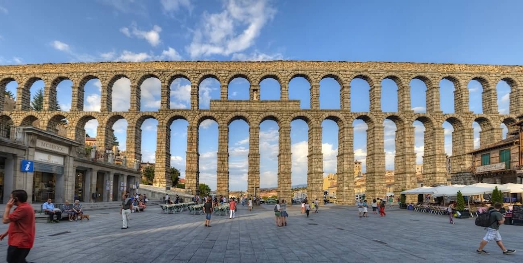 SIU Ancient Practices - Roman aqueduct at Segovia, Spain