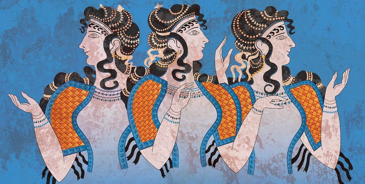 Minoan Women Fresco
