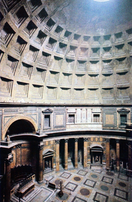 SIU Ancient Practices - interior of the Pantheon in Rome
