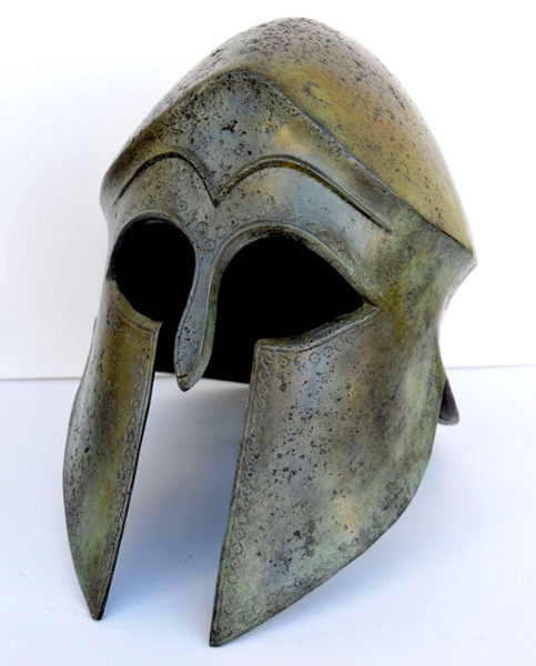 SIU Ancient Practices - bronze Corinthian helmet